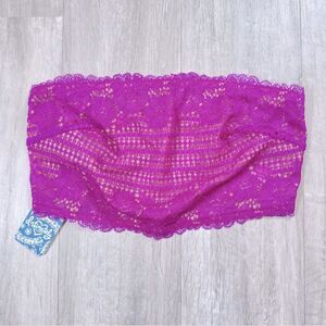 Free People S NWT Camila Lace Bandeau Bralette Orchid Purple New